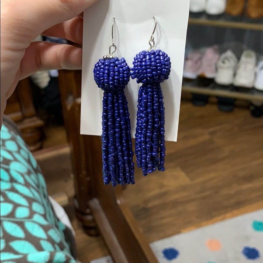 Blue Dangly Earrings